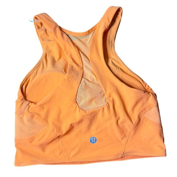 Lululemon Mesh-Back Train Bra Size 2 Medium Support A Cup or B Cup W2D30S Orange - Picture 8 of 13